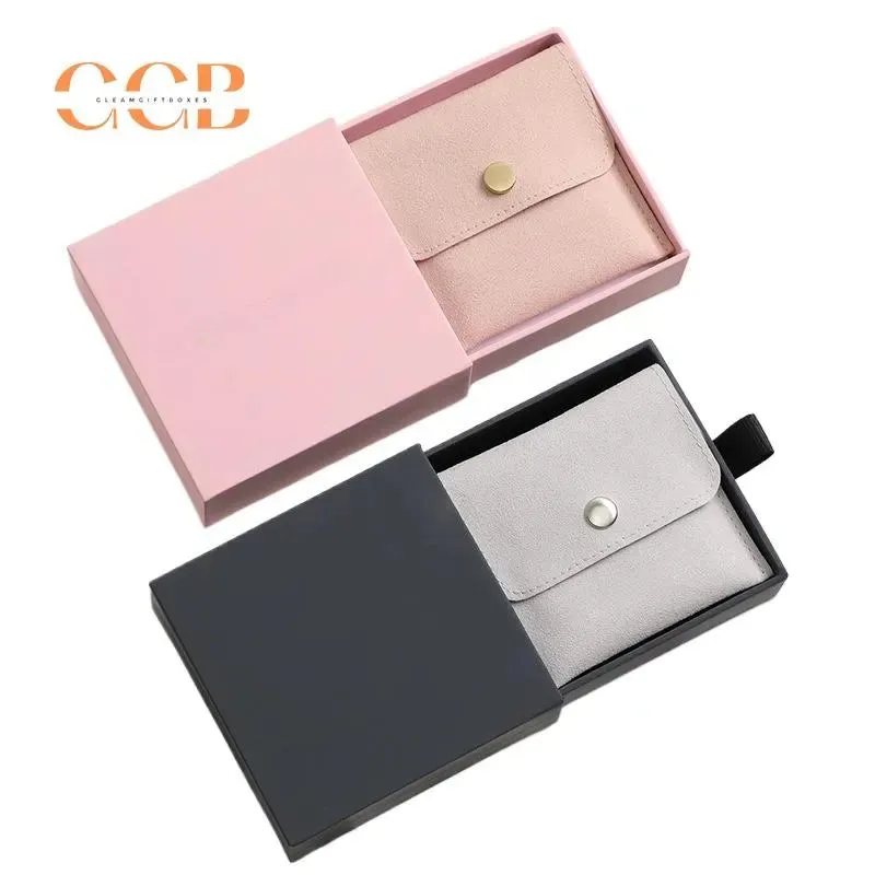 10pcs Pink Microfiber Jewelry Pouches with Insert