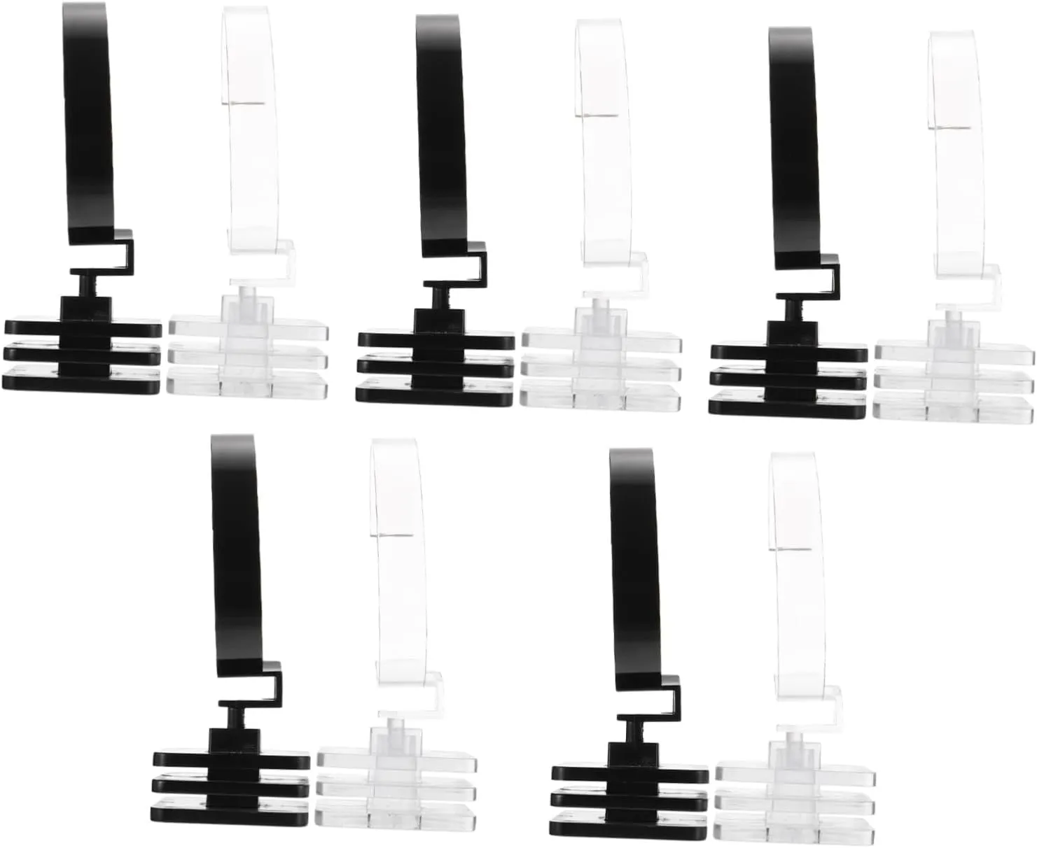 10pcs Watch Display Stand Transparent Tabletop Jewelry Holder for Watches Bracelets Hairbands for Home Retail Use Scratch-resistant Design