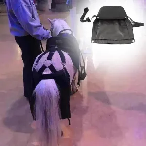 1/2/ 3/4/ 5 PCS Equine Diaper Manure Catcher Bag, Washable Pony Diaper Bag with PU Inner Lining, Portable Horse Muck Collection Bag with Attachment(4PCS,Small)