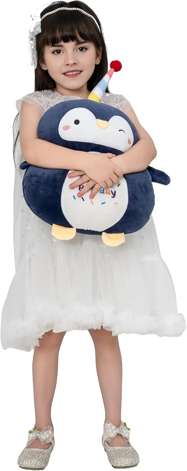 12 Inch Soft Plush Penguin Hugging Pillow - Cute Kid's Stuffed Animal for Birthday, Valentine, Christmas...