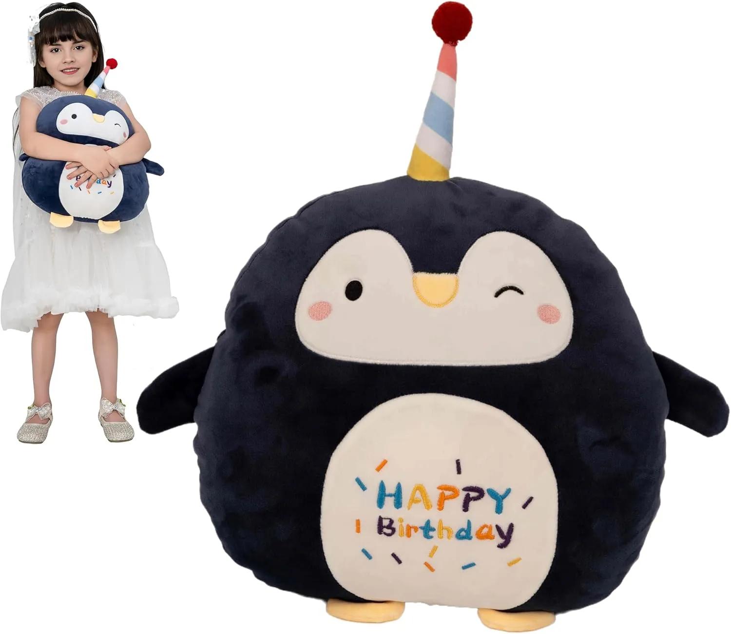 12 Inch Soft Plush Penguin Hugging Pillow - Cute Kid's Stuffed Animal for Birthday, Valentine, Christmas...