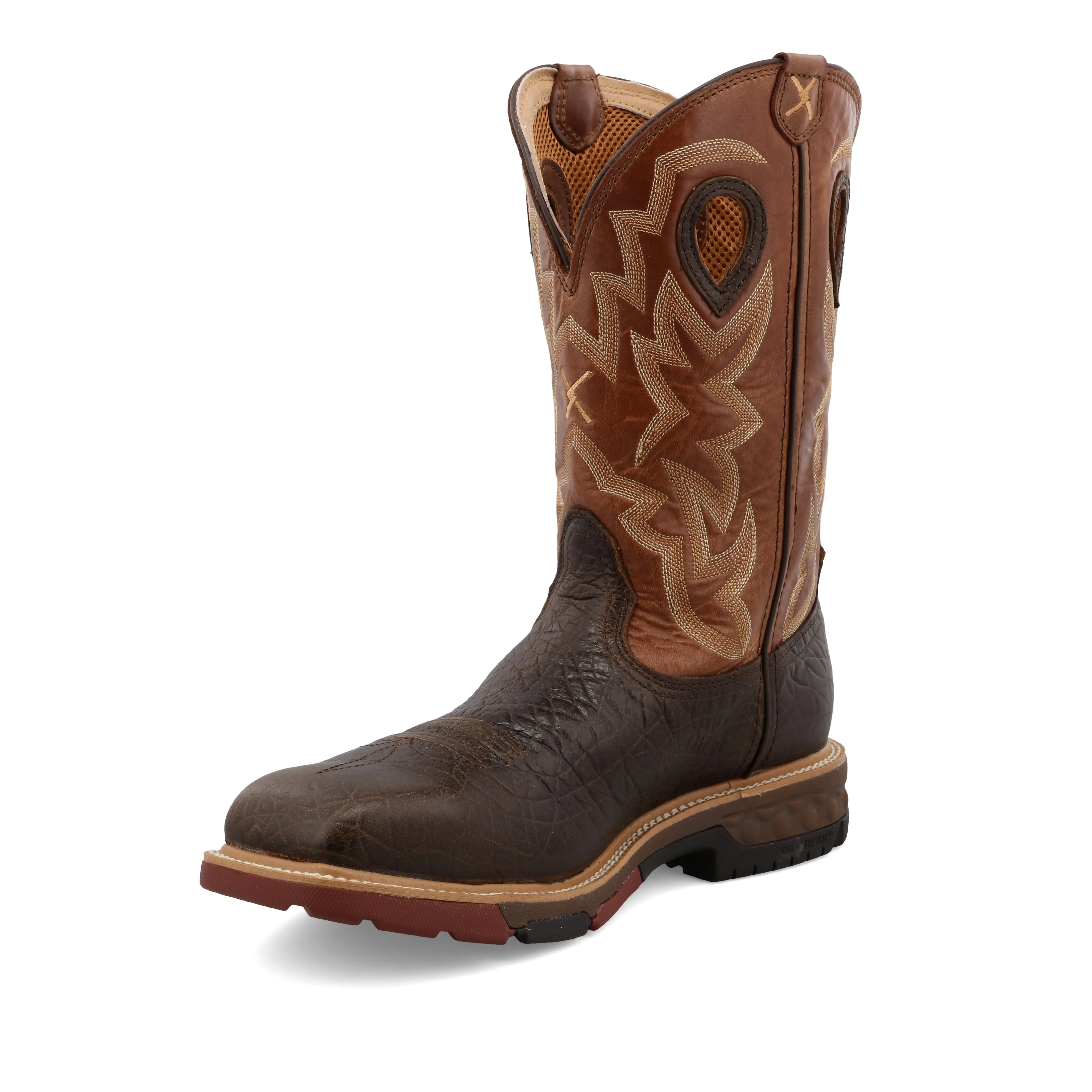 12" Western Alloy Toe Work Boot Chocolate & Spice