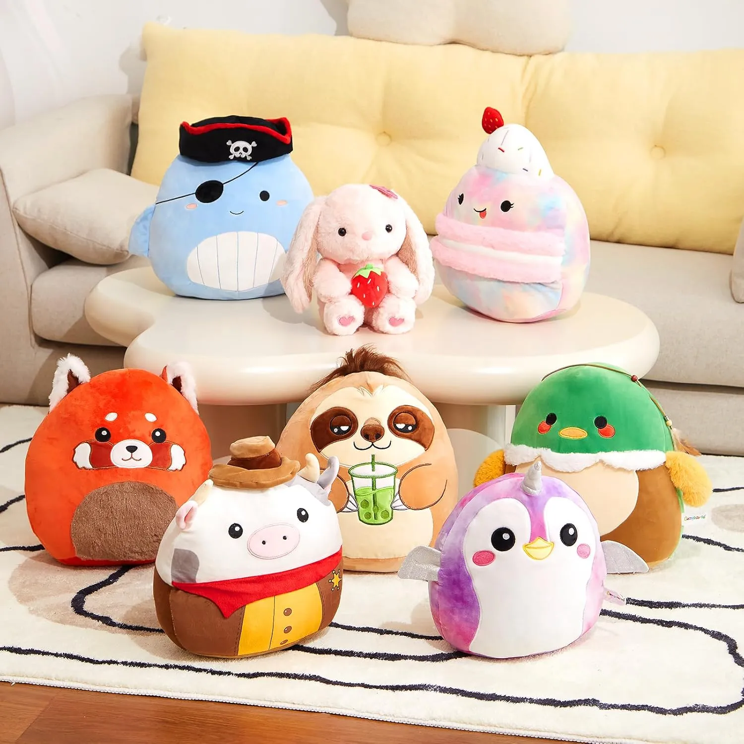 14” Pirate Whale Plush Pillow Stuffed Animals Original Plushie Cute Soft for Boys Girls