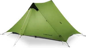 2 Person Outdoor Ultralight Camping Tent 3 Season Professional 15D Silnylon Rodless Tent (Color : 15D Green 2 People)