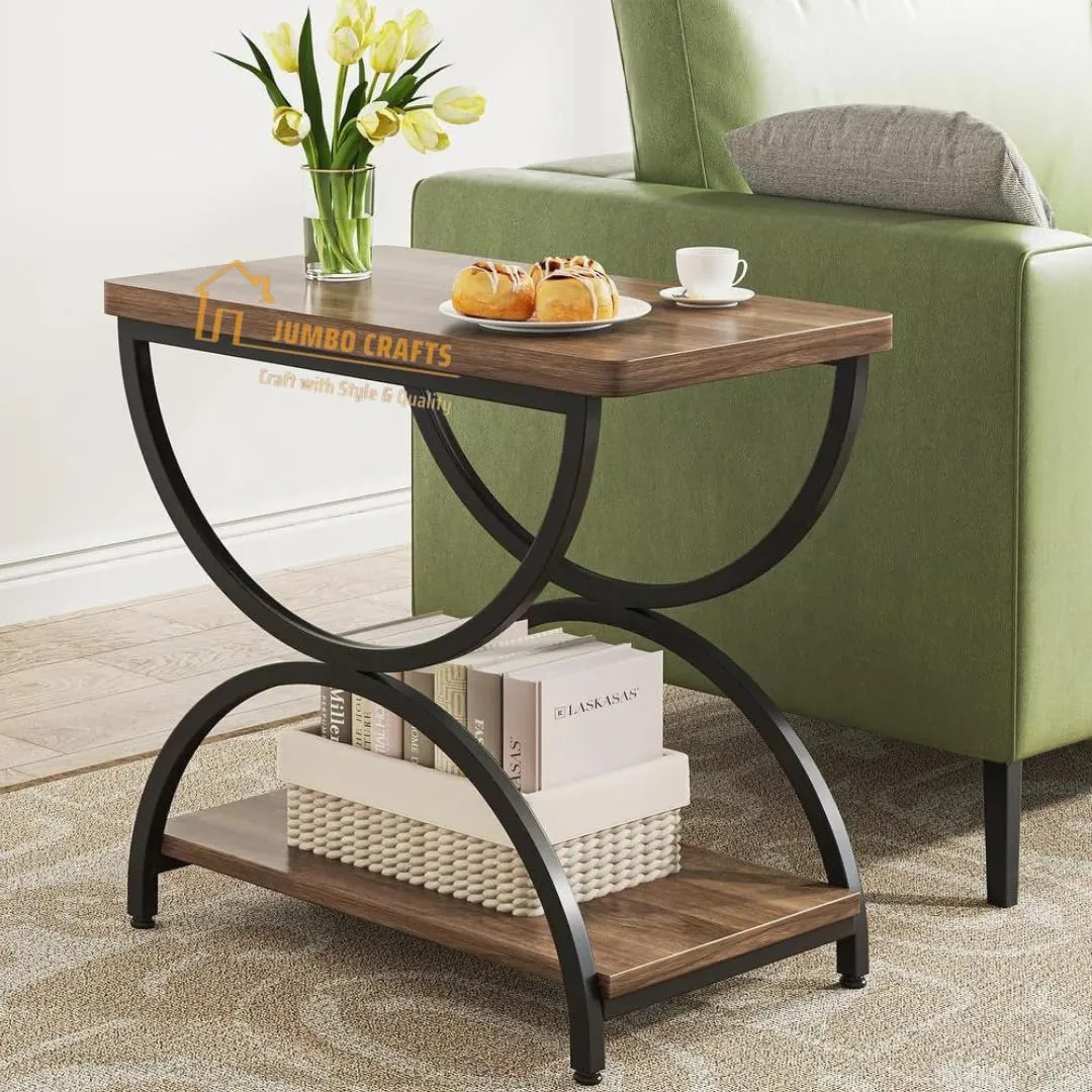 2-Shelf Rectangular Coffee Table Living Room Side Table Elevate Your Space