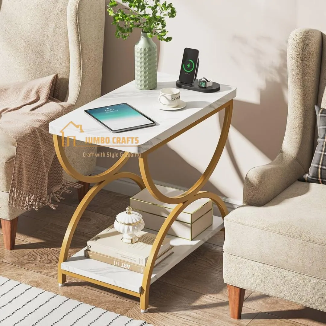 2-Shelf Rectangular Coffee Table Living Room Side Table Elevate Your Space