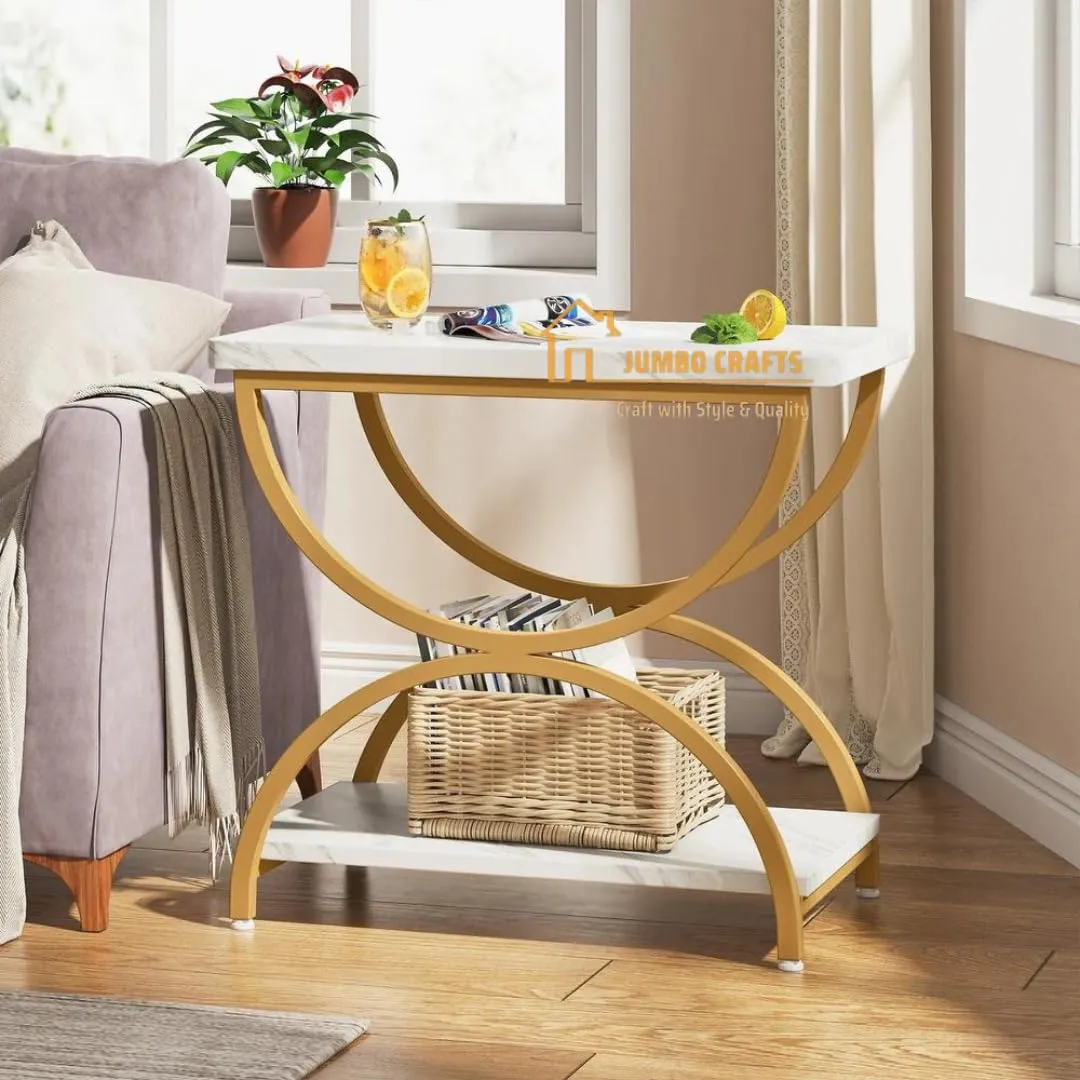 2-Shelf Rectangular Coffee Table Living Room Side Table Elevate Your Space