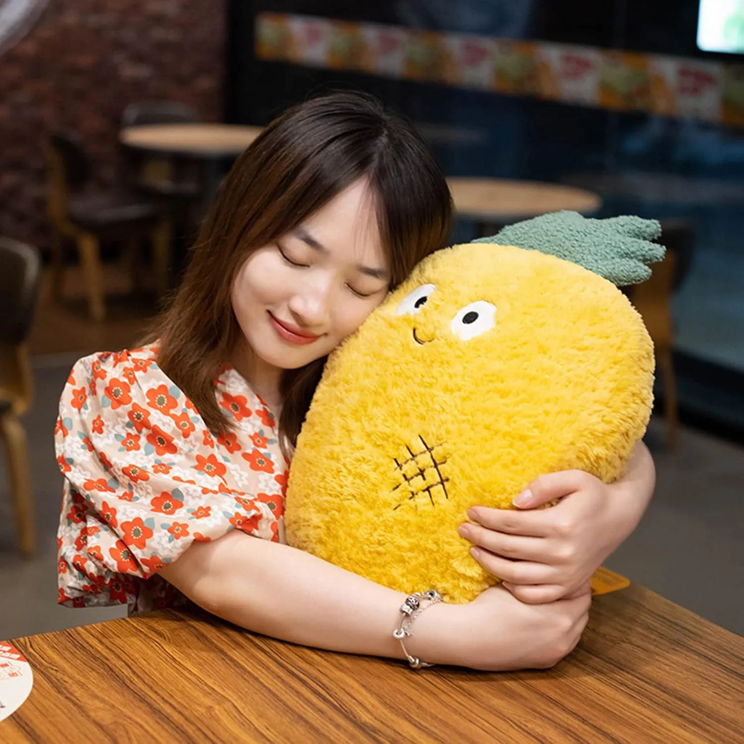20 Inch Soft Pineapple Plush Hugging Pillow - Cute Pineapple Stuffed Animal Plushie for Kids