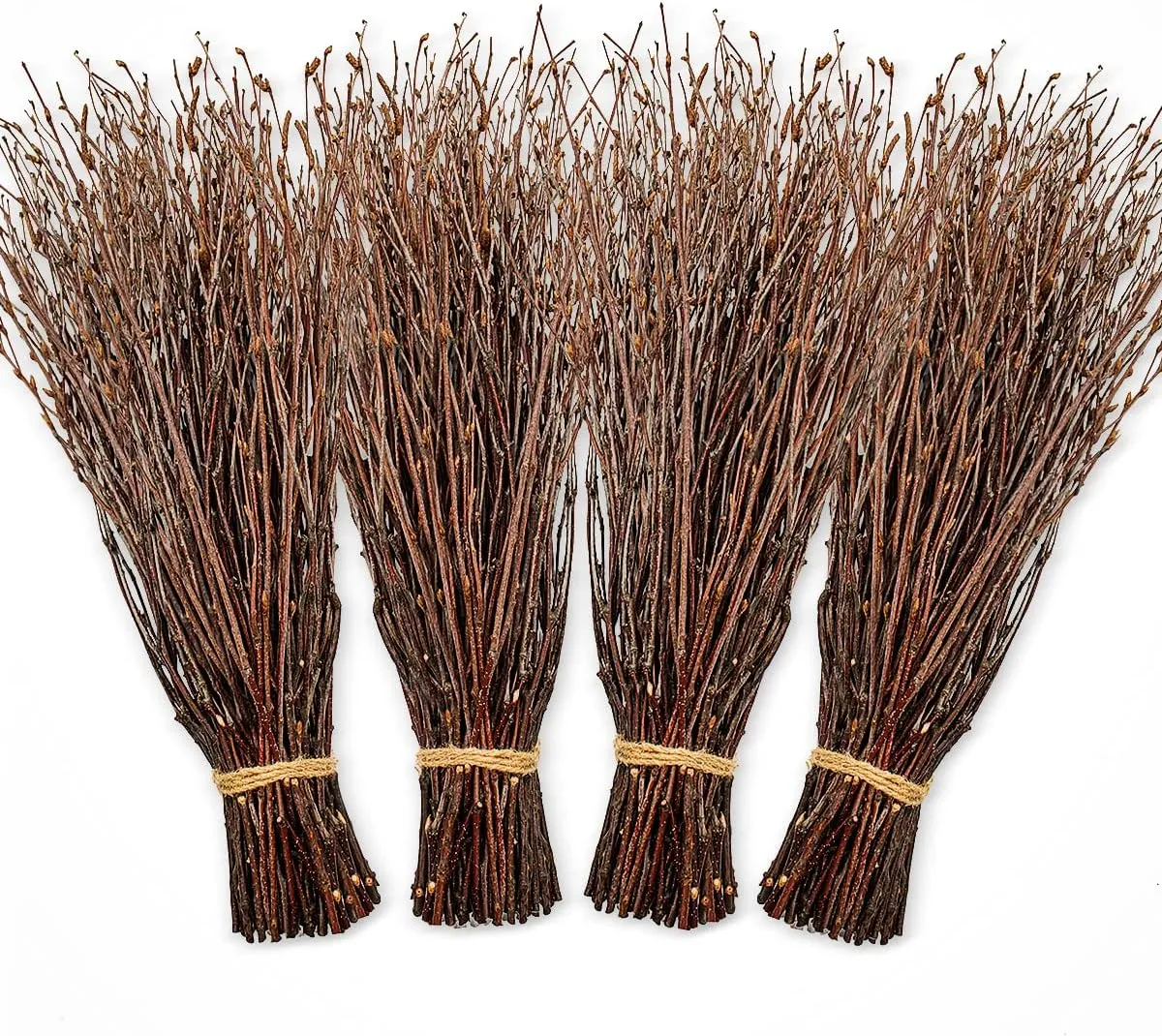 200pcs Birch Twigs 100% Natural Birch Branches for Decorating, DIY Crafts, Flower Arrangement – Decorative Birch Sticks for Vase, Centerpieces, Halloween Broom, Dried Plants Home Decor (17inch)