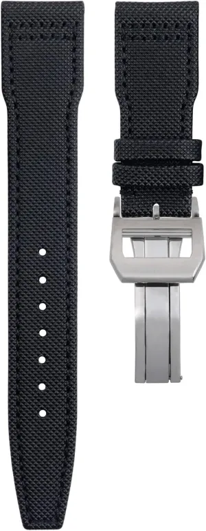 20mm 21mm 22mm Nylon Canvas Leather Watchband For IWC SPITFIRE MARK 18 Portugieser Portofino Pilot IW3777 Wristband