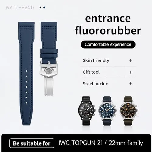 20mm 21mm 22mm Nylon Canvas Leather Watchband For IWC SPITFIRE MARK 18 Portugieserfor Portofino for TOP GUN Pilot for IW3777 Wristband