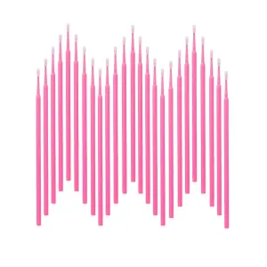 2100PCS Disposable Micro Applicators Brush for Eyelash and Make up Brushes and Personal Care Microswabs Pink (Head Diameter: 2.0mm)