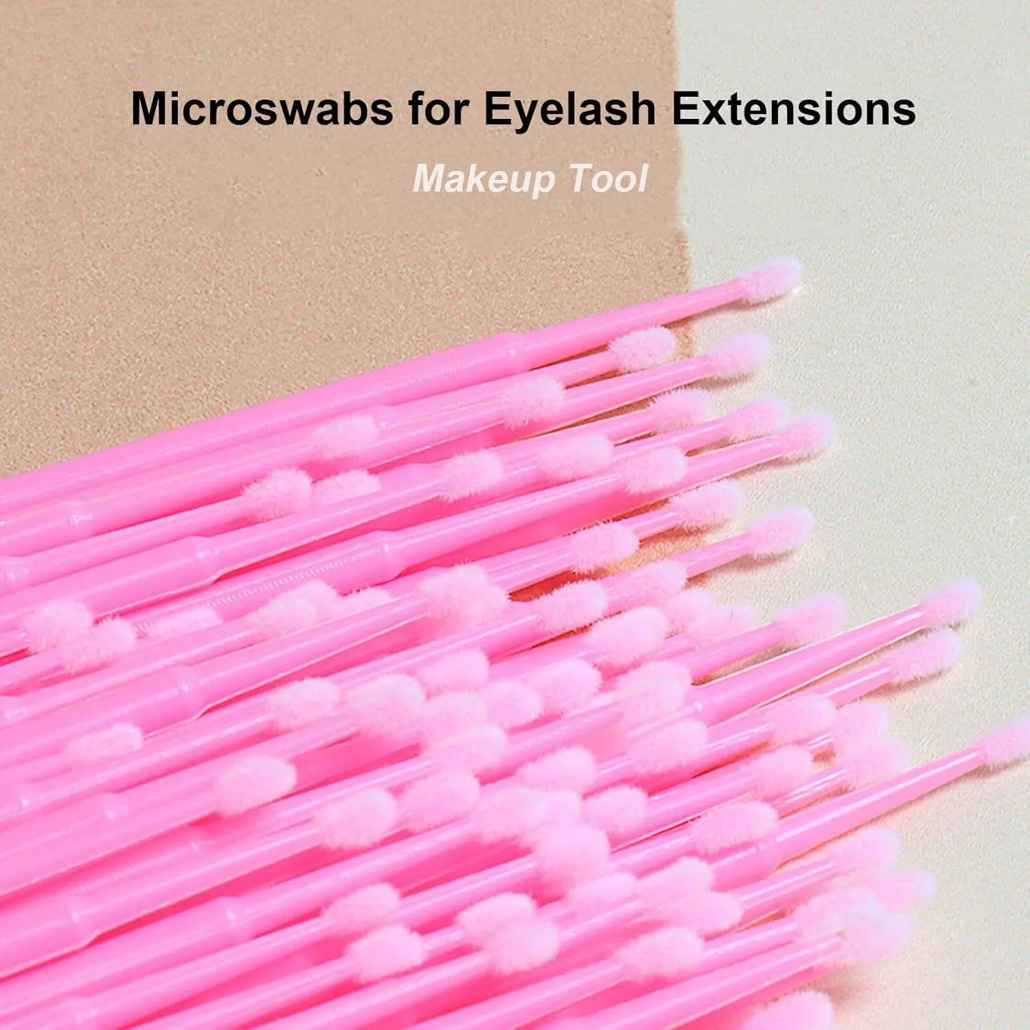 2100PCS Disposable Micro Applicators Brush for Eyelash and Make up Brushes and Personal Care Microswabs Pink (Head Diameter: 2.0mm)