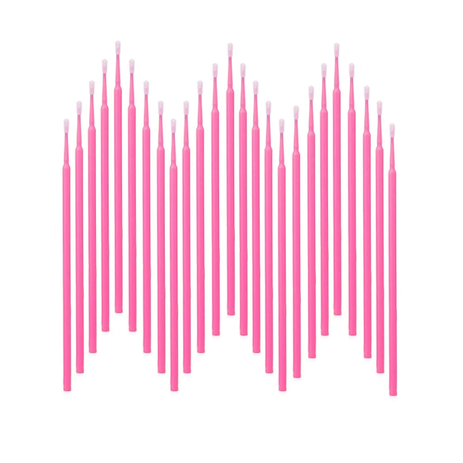 2100PCS Disposable Micro Applicators Brush for Eyelash and Make up Brushes and Personal Care Microswabs Pink (Head Diameter: 2.0mm)