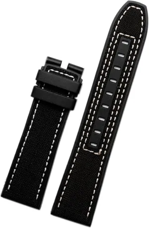 22mm Canvas Rubber Watch Strap Men Wrist Band Bracelet For MIDO M038/M038431A Series Soft Watchbands