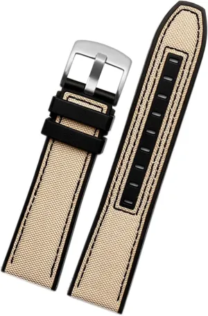 22mm canvas Rubber Watch Strap Men Wrist Band Bracelet for Omega Series soft watchband Bracelet