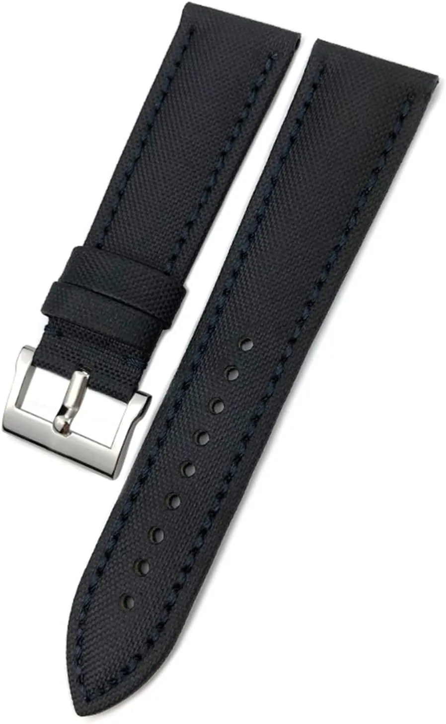 23mm Nylon Fiber Canvas Watch Strap Replacement for Blancpain Fifty Fathoms Black Strap Watch Bracelets (Color : Blue1, Size : 23mm)
