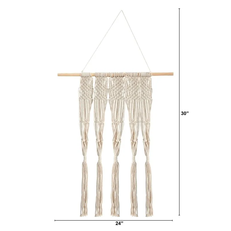 2.5’ x 2’ Hand Woven Macrame Wall Hanging Decor