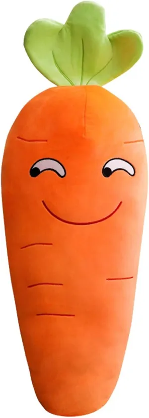 27.5" Carrot Plush Toy Soft Carrot Hugging Pillow Cute Expression Stuffed Doll Toy,Plush Vegetable Pillows Throw Pillow Plush Pillow for Kids Plush Toys Gift