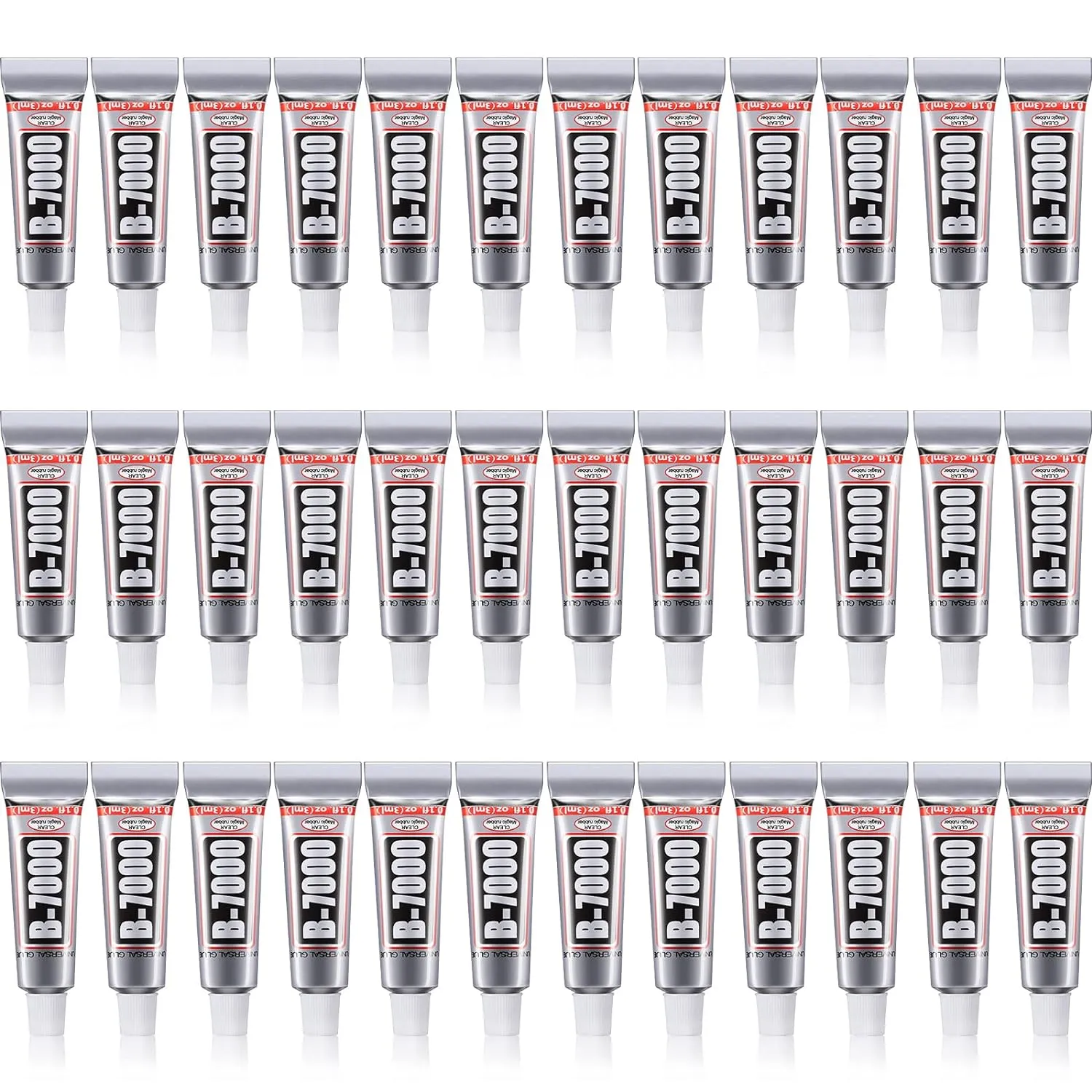 40 Pieces B-7000 Adhesive Multi-Function Glues Paste Adhesive in 3ml for DIY Craft Glass, Wooden, Manicure, Jewelry Making Supplies