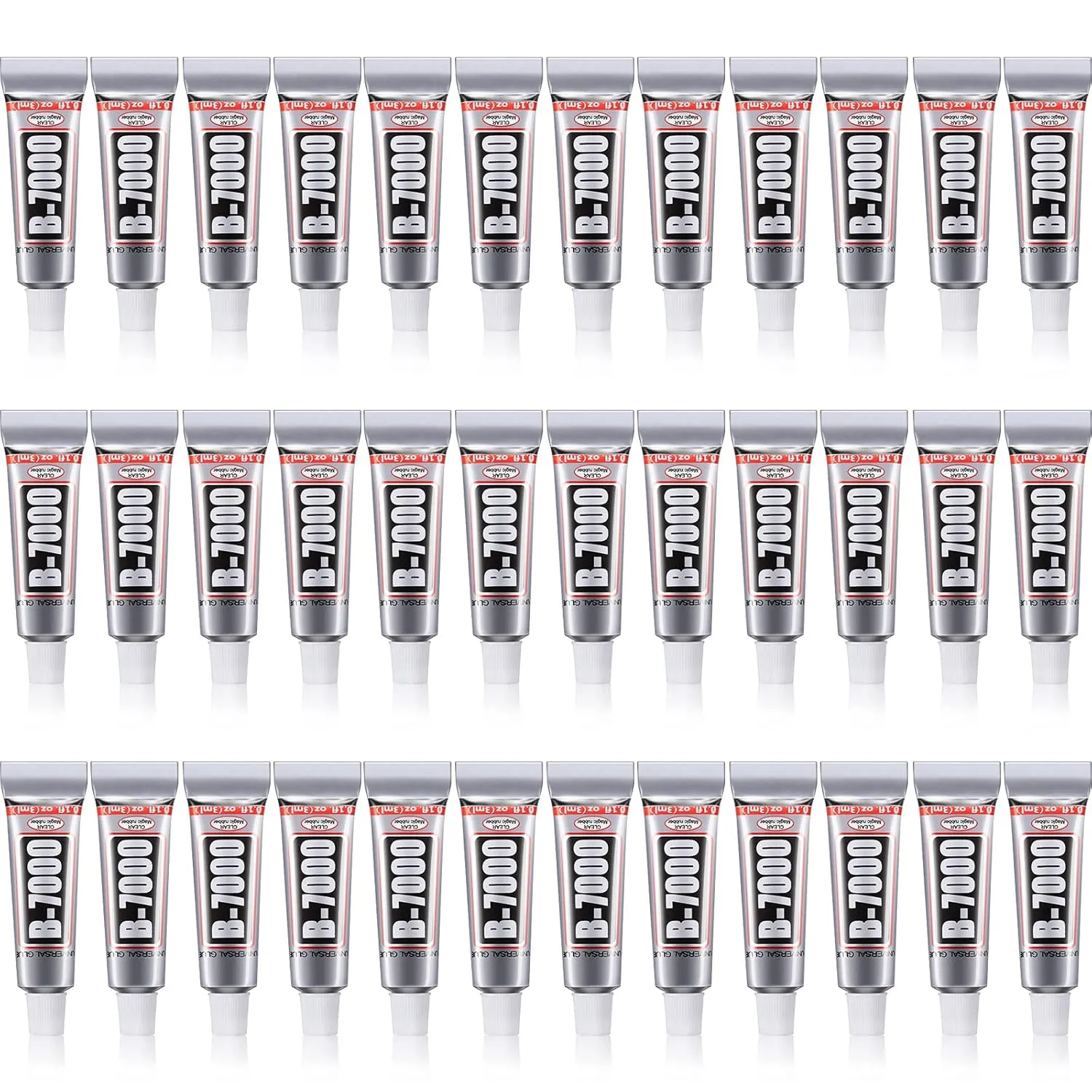 40 Pieces B-7000 Adhesive Multi-Function Glues Paste Adhesive in 3ml for DIY Craft Glass, Wooden, Manicure, Jewelry Making Supplies