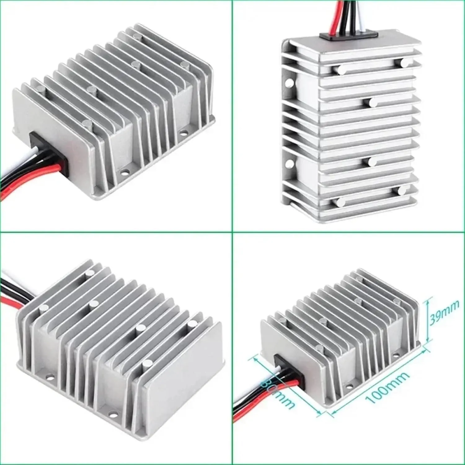 48V to 12V 10A 20A 30A Waterproof Voltage Reducer Step Down Converter DC DC Golf Cart(48V to 12V 10A Fuse)
