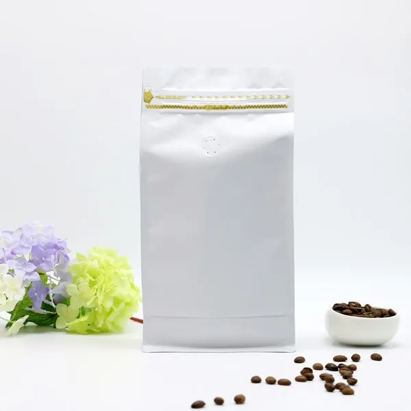 500g Box Bottom Coffee Pouch, Multi Matt Colours, Foil Lined, Tear Off Zip Lock, With / Without Valve