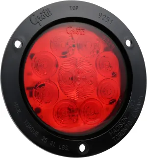 53292 SuperNova 4" 10-Diode Pattern LED Stop Tail Turn Lights (Black Theft-Resistant Flange, Male Pin)