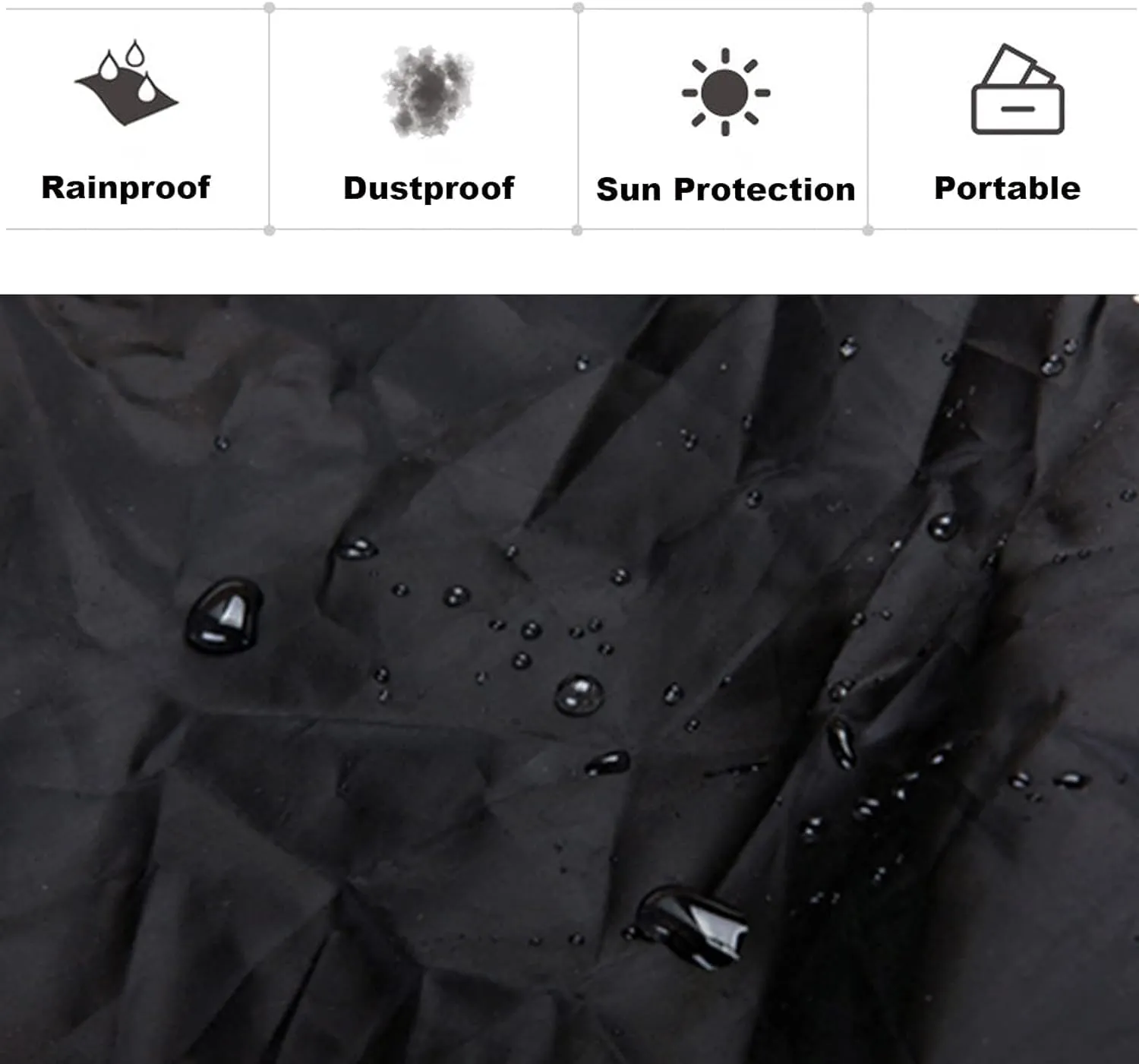 80L - 100L Bicycle Rear Rack Rain Cover Bike Trunk Rain Cover Green