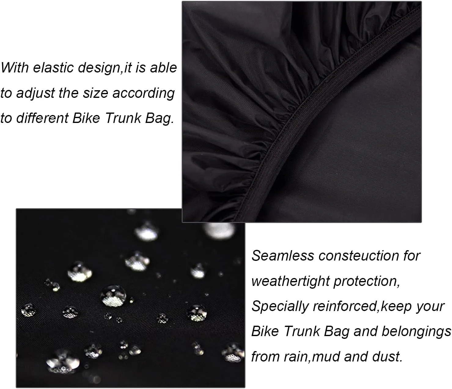 80L - 100L Bicycle Rear Rack Rain Cover Bike Trunk Rain Cover Green