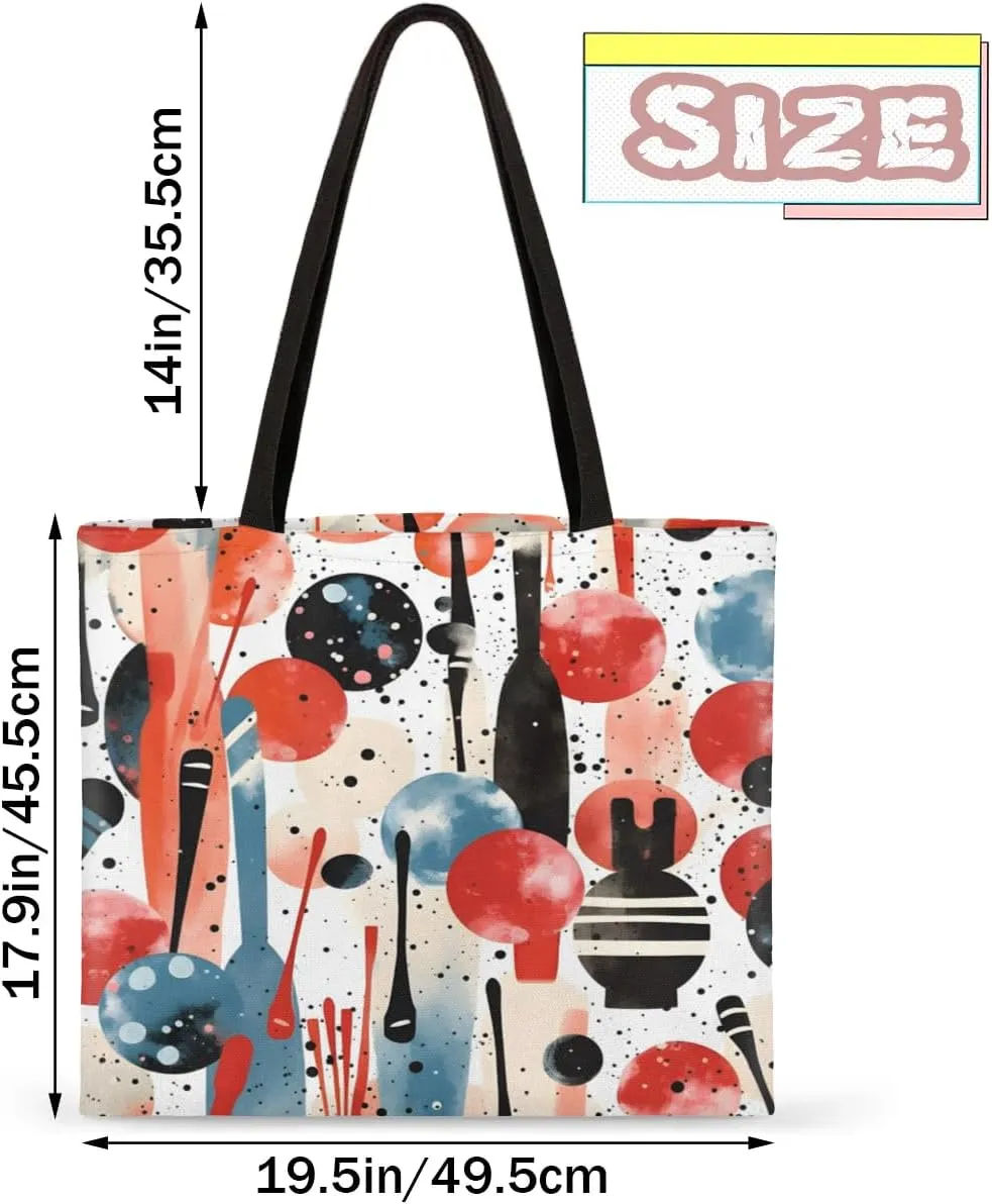 A Baseball Canvas Tote Bag for Women Men Stylish Tote Handbag Shoulder Bag Reusable Grocery Bag