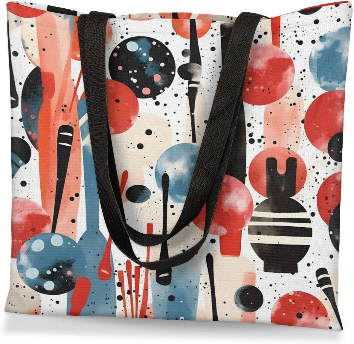 A Baseball Canvas Tote Bag for Women Men Stylish Tote Handbag Shoulder Bag Reusable Grocery Bag
