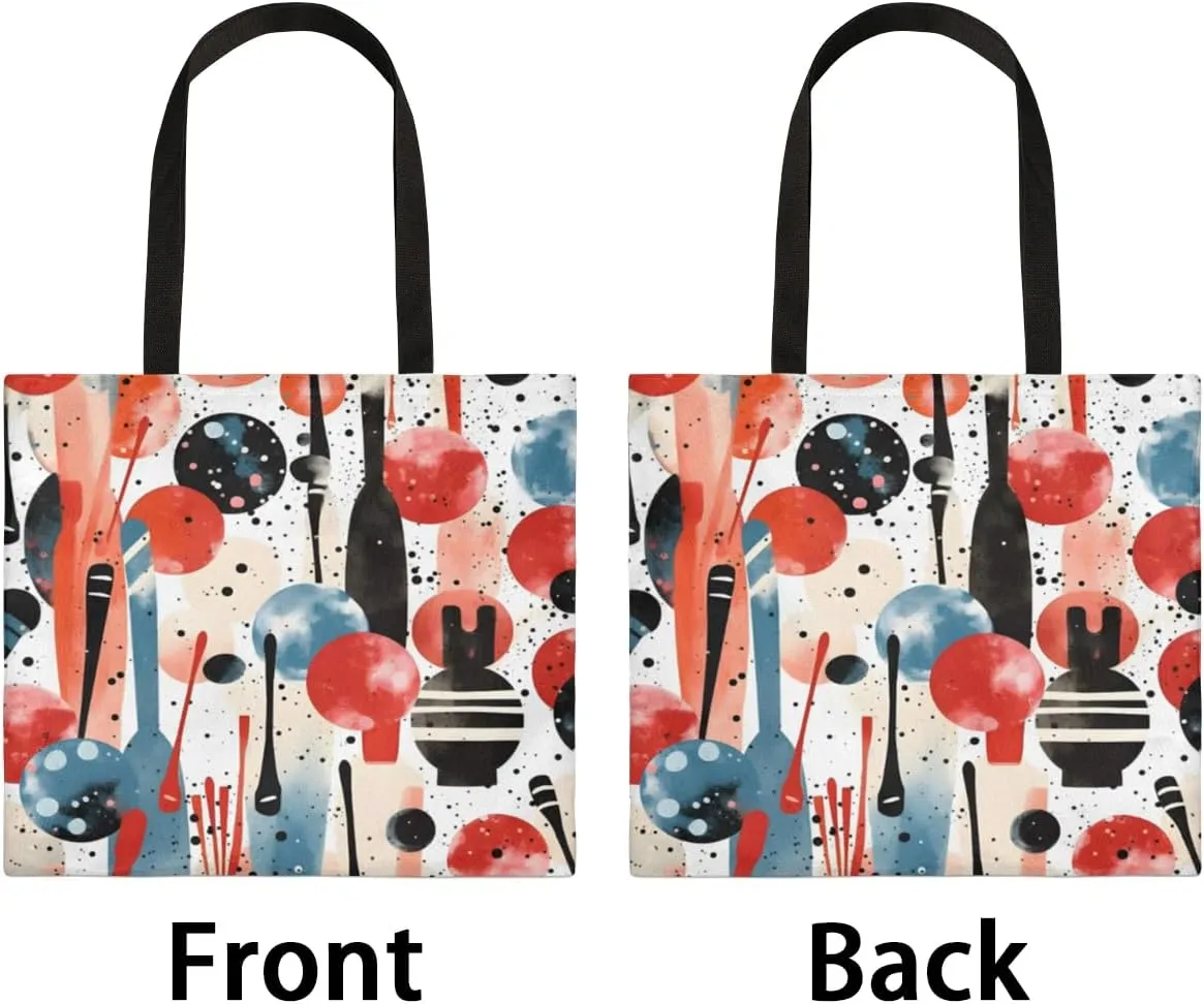 A Baseball Canvas Tote Bag for Women Men Stylish Tote Handbag Shoulder Bag Reusable Grocery Bag