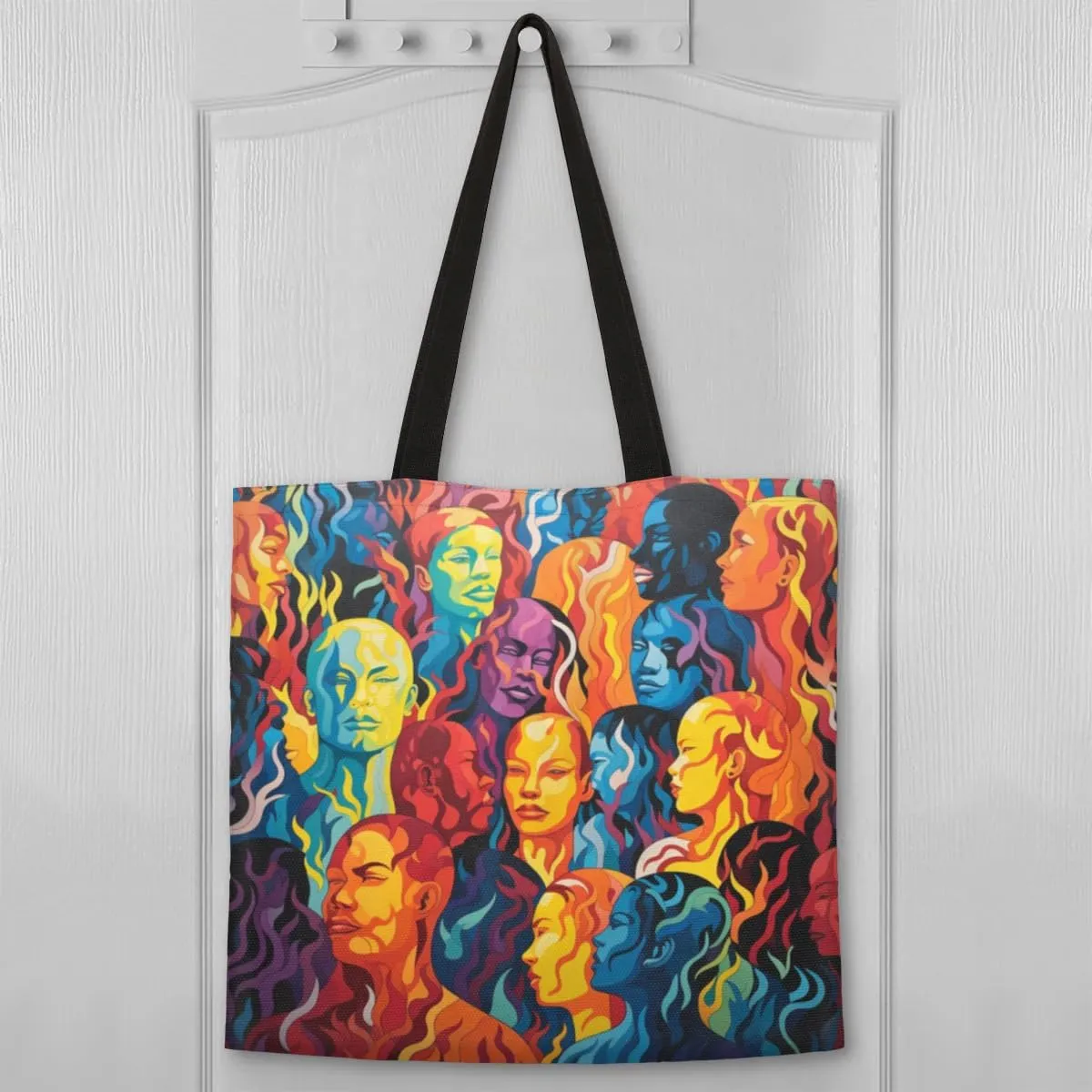 Abstract Ancient Prose Canvas Tote Bag for Women Men Stylish Tote Handbag Shoulder Bag Reusable Grocery Bag