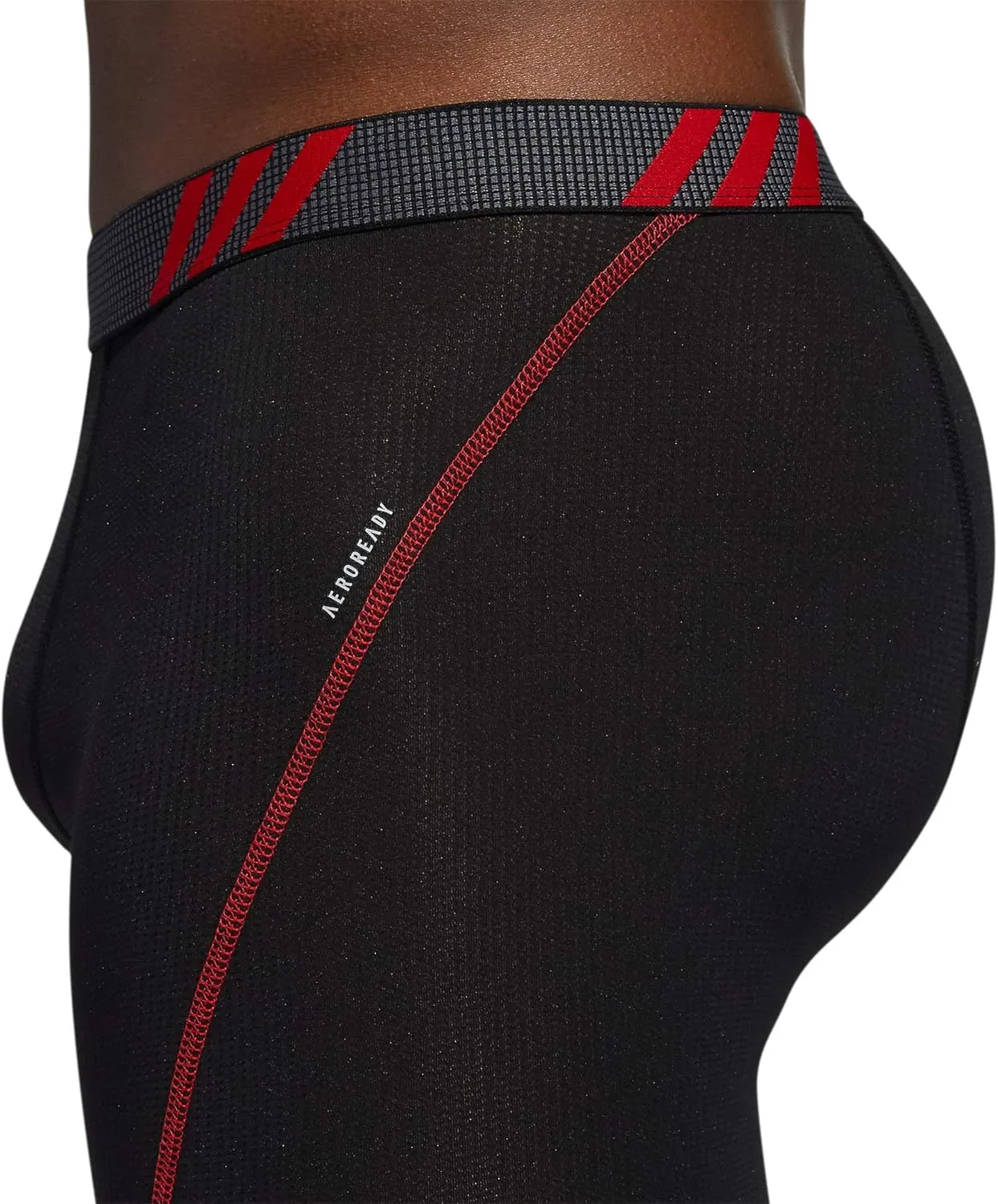 adidas Men's Sport Performance Mesh Long Boxer Brief Underwear (3-Pack)