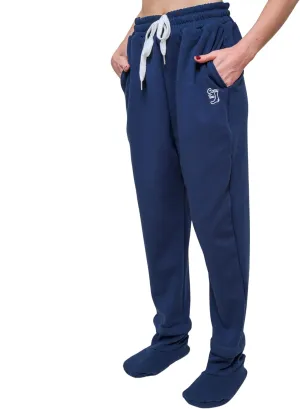 Adult Footed Sweatpants with Sherpa Fleece Lined Feet, Removeable Detachable Feet, Extremely Soft & Warm Footing