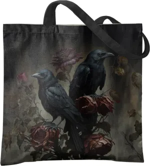 Aesthetic Goth Canvas Tote - Witchy Gothic Bag for Women, Goth Gifts