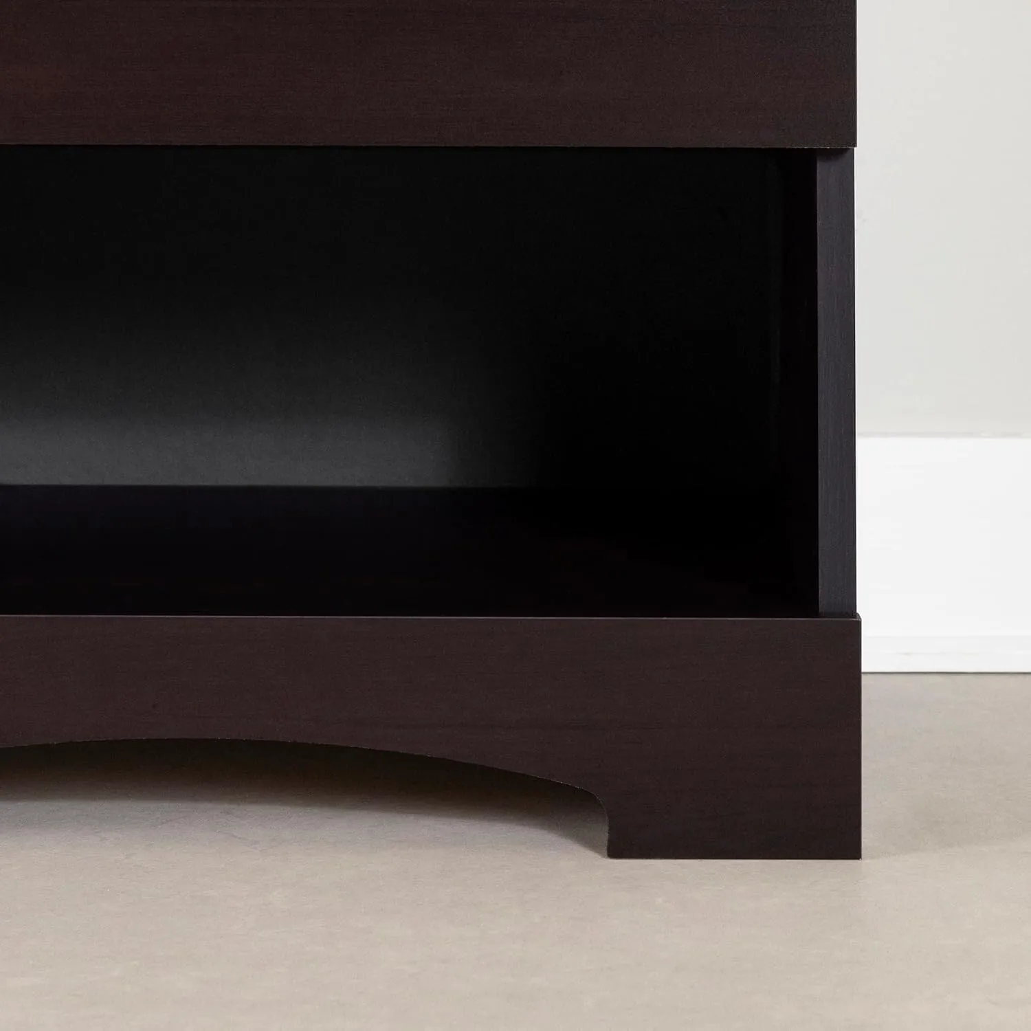 African Artistry Rectangular Nightstand, Trendy Finish, Bedroom Endtable, Night Table, Bed Night Stand, Functional Storage Solution for Bedrooms Chocolate/1 Drawer with Shelf