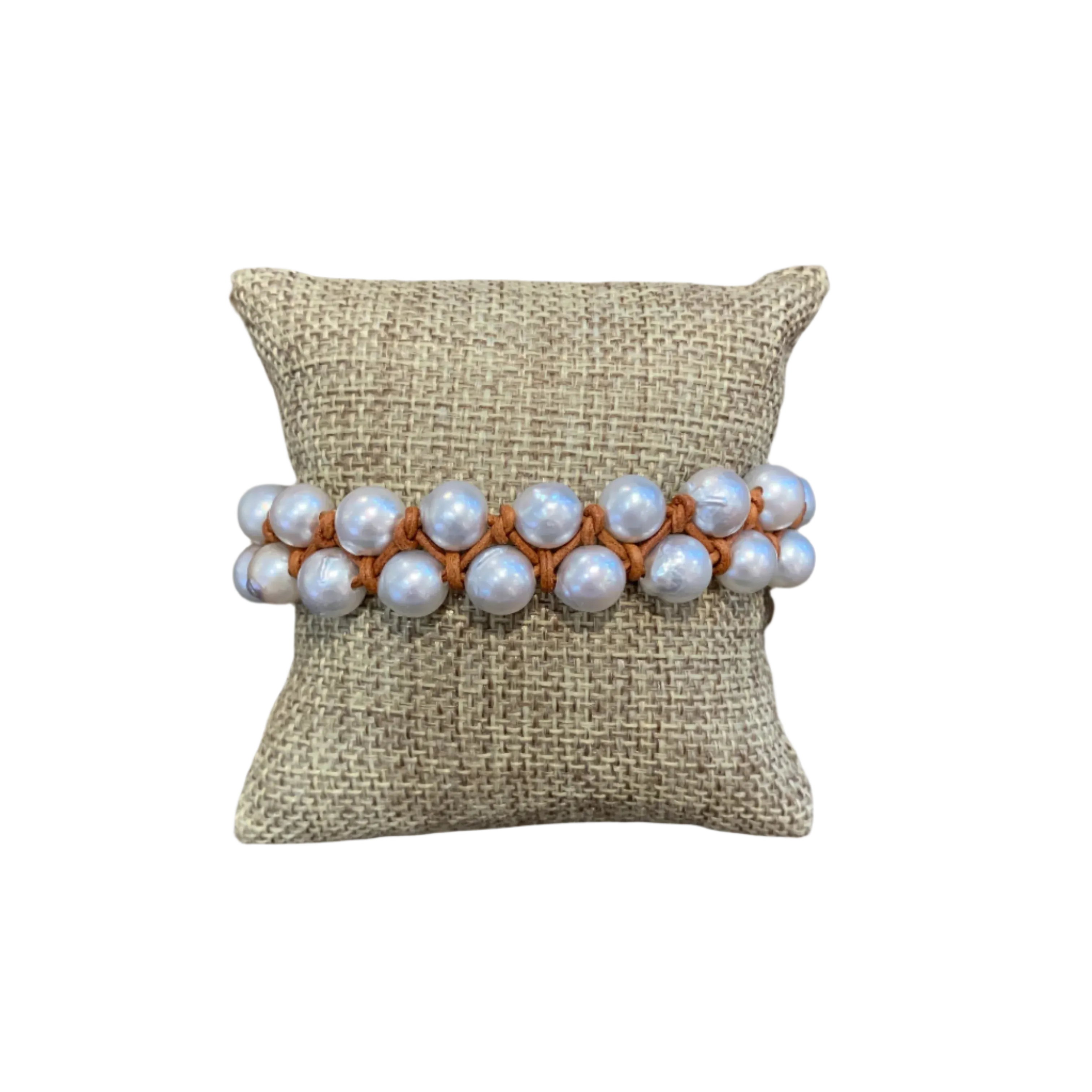 Akoya Pearls Macramé Style Bracelet | 7.5-8.5"