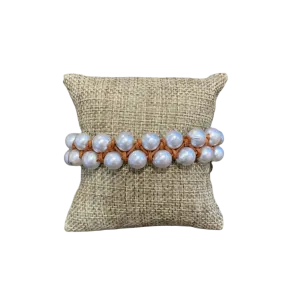 Akoya Pearls Macramé Style Bracelet | 7.5-8.5"