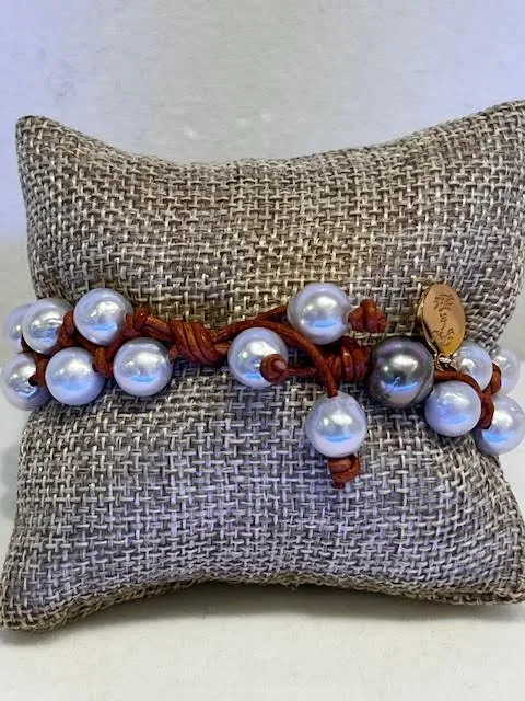 Akoya Pearls Macramé Style Bracelet | 7.5-8.5"