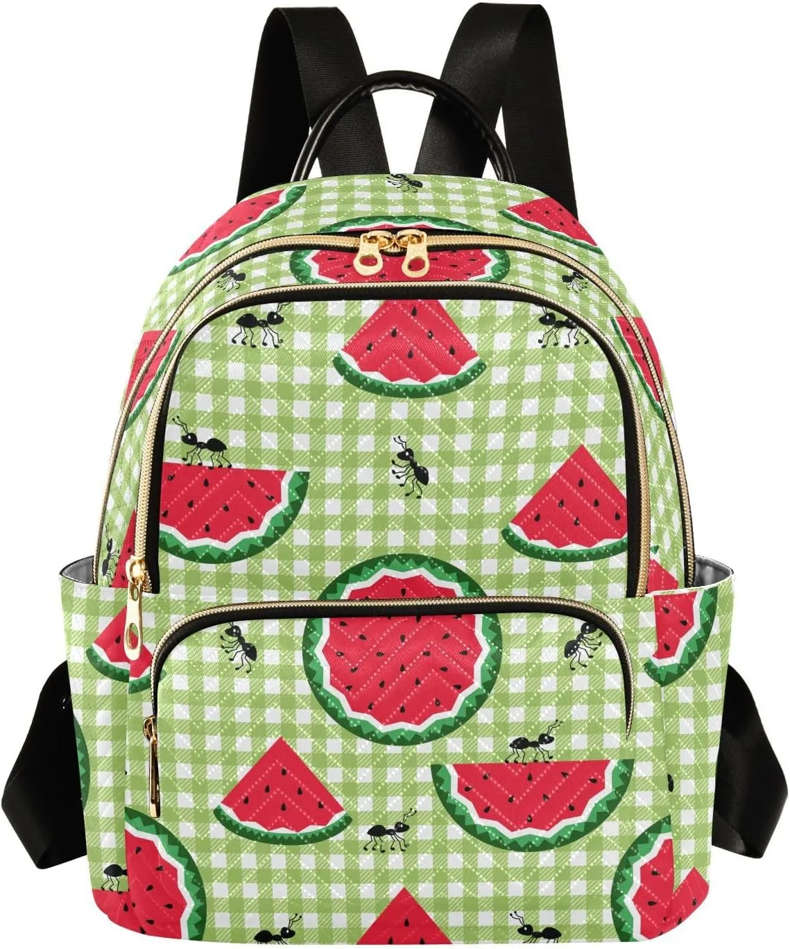 ALAZA Cute Ants and Slices Of Juicy Watermelon Women Backpack Purse Shoulder Bag