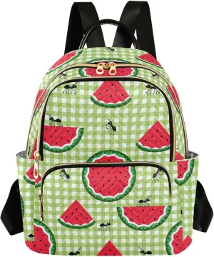 ALAZA Cute Ants and Slices Of Juicy Watermelon Women Backpack Purse Shoulder Bag
