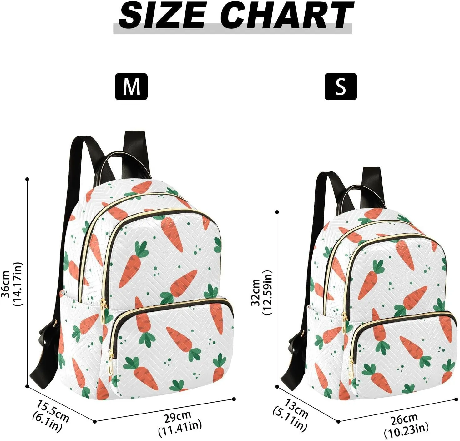 ALAZA Easter Carrots Cartoon Women Backpack Purse Shoulder Bag