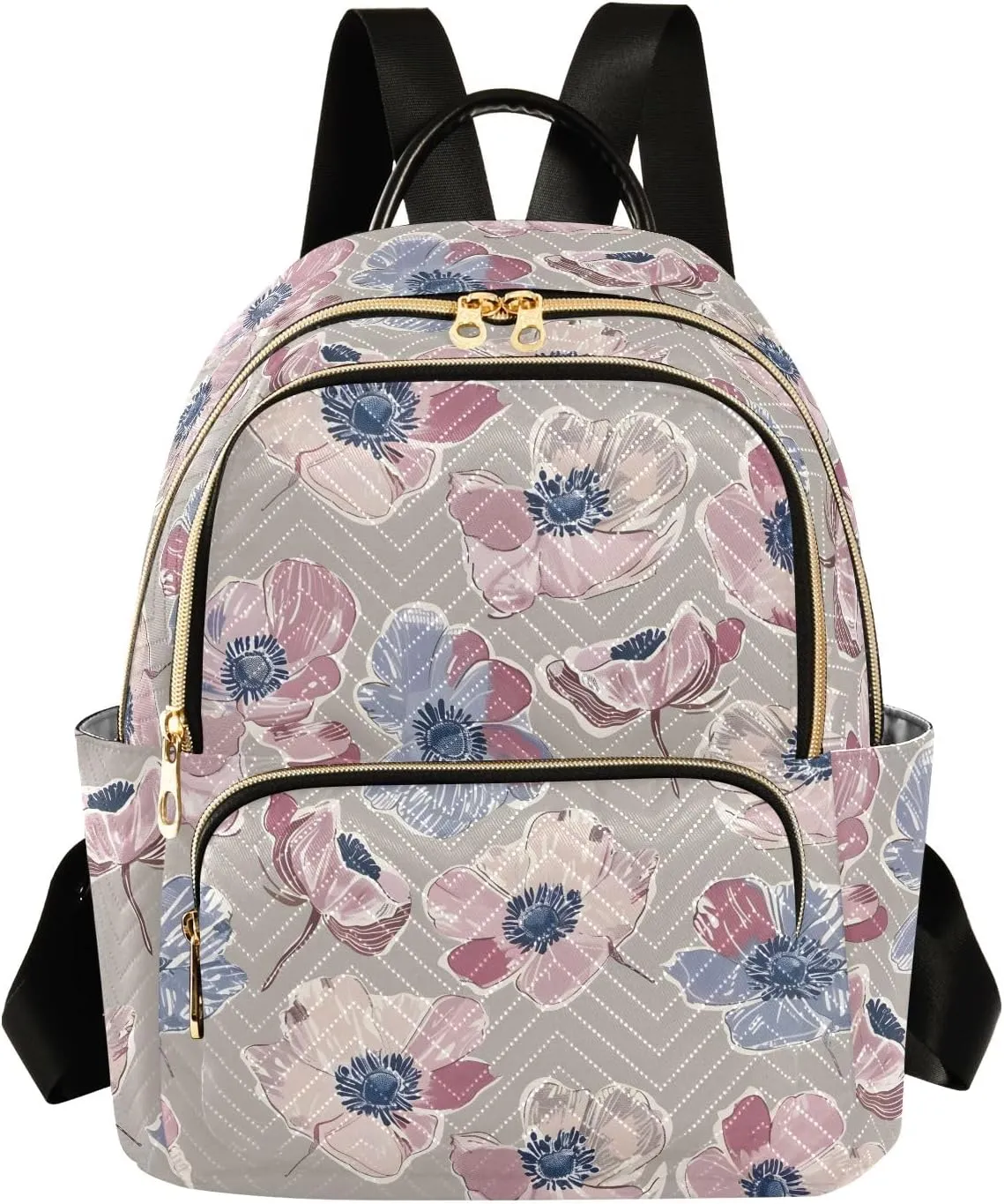 ALAZA Travel Backpack Purse for Women Fashion Anti-theft Work Casual Flower Anemone Daypack Shoulder Bag Medium Size