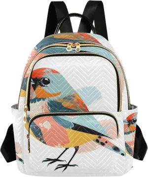 ALAZA Travel Backpack Purse for Women Fashion Anti-theft Work Casual Sparrow Bird Daypack Shoulder Bag Medium Size