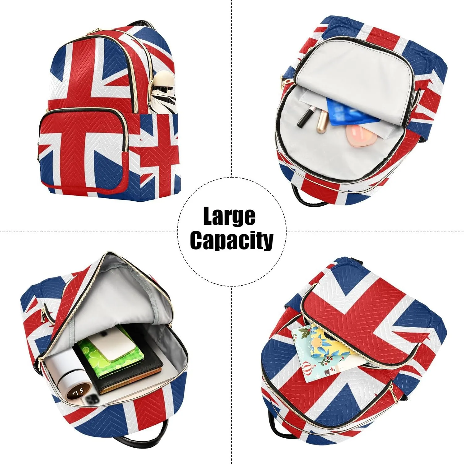 ALAZA Uk British Flag Small Backpack Purse for Women Travel Bag Fashion Daypack Back Pack Shoulder Bag