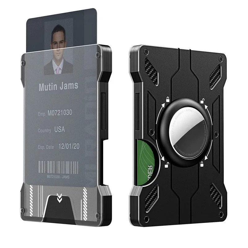 Alloy Transparent Badge Metal Work Permit Card Holder