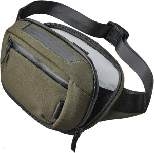 ALPAKA Bravo Waist Pack - 4 L,Heavy-duty Durable Sling Bag for Men Fits an iPad Mini, Nintendo Switch, Electronics Organizer - Versatile Carrying Case - Weatherproof Axoflux Army Green 600D Fabric