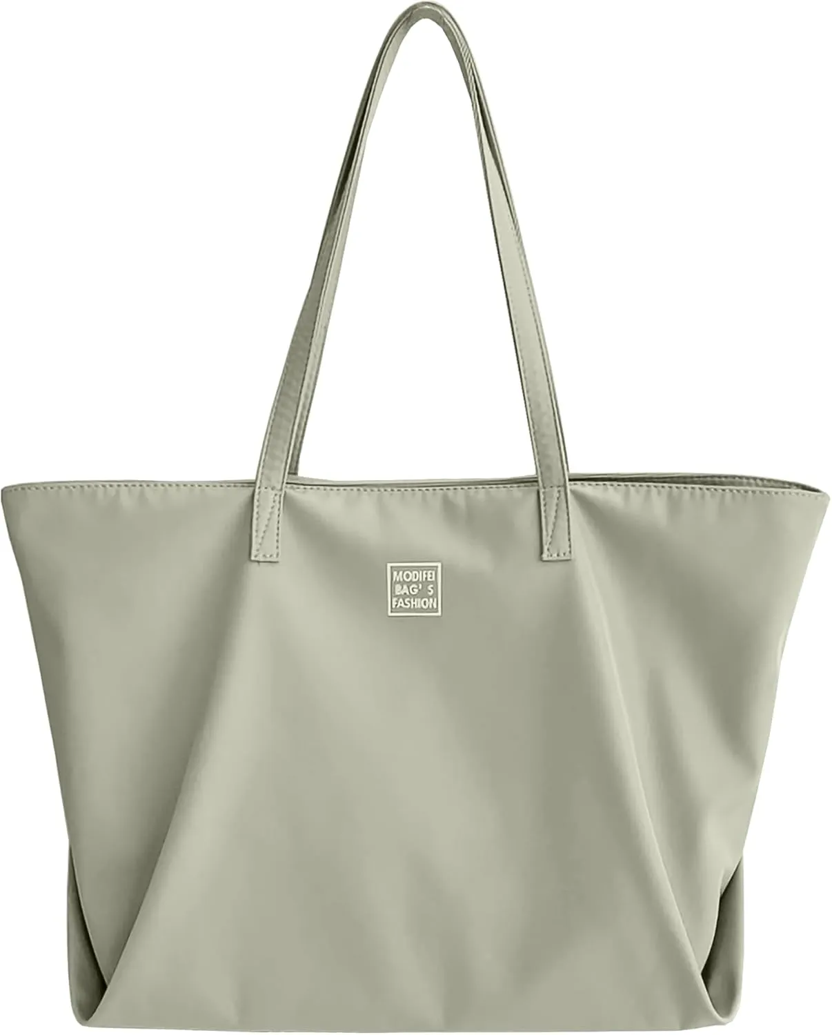 ALUWU Nylon Tote Bag for Women Waterproof Shoulder Handbag with Zipper